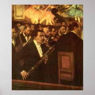 Das Orchester der Oper von Edgar Degas, Vintage-Ku Poster