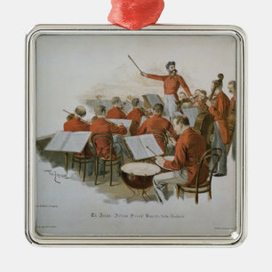 Das Orchester Johann Strauss an einem Silbernes Ornament