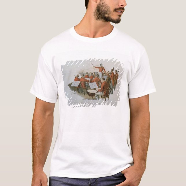 Das Orchester Johann Strauss an einem T-Shirt (Vorderseite)