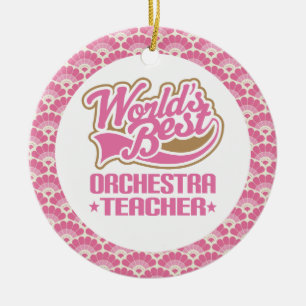 Das Orchester-Lehrer-Geschenk-Verzierung der Welt Keramik Ornament