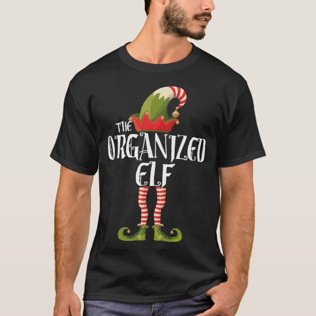 das organisierte Elfenfamilienhaus, das Weihnachte T-Shirt (Vorderseite)