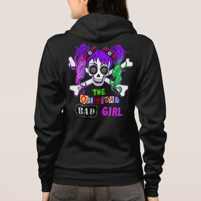 Das Original Bad Girl Punk Rock Girl Power Hoodie (Rückseite)