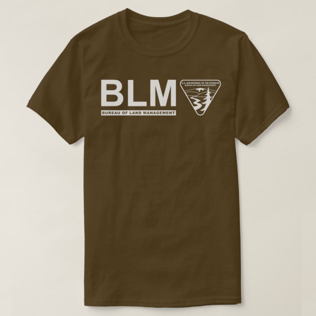 Das Original BLM Bureau of Land Management White T-Shirt (Design vorne)