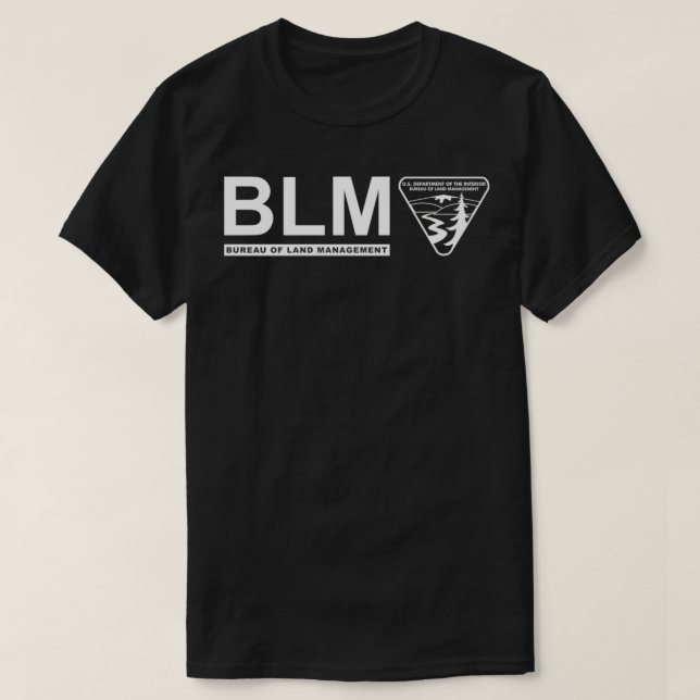 Das Original BLM Bureau of Land Management White T-Shirt (Design vorne)
