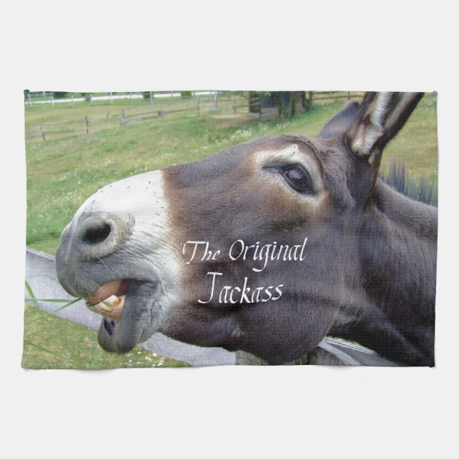 Das Original Jackass Funny Donkey Mule Farm Animal Küchentuch (Horizontal)