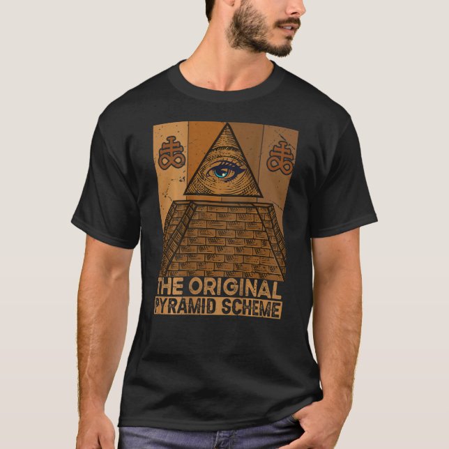 Das Original-Pyramidenschema Ägyptisch T-Shirt (Vorderseite)