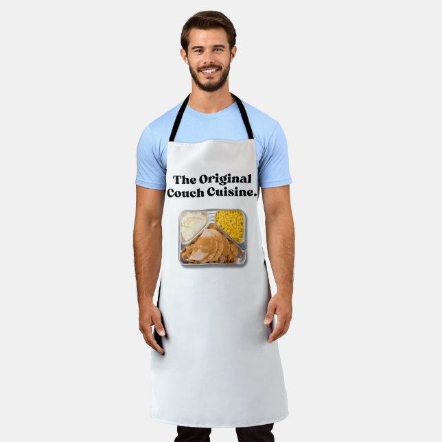 Das originelle Erntedank-Shirt der Couchküche Schürze (Getragen)