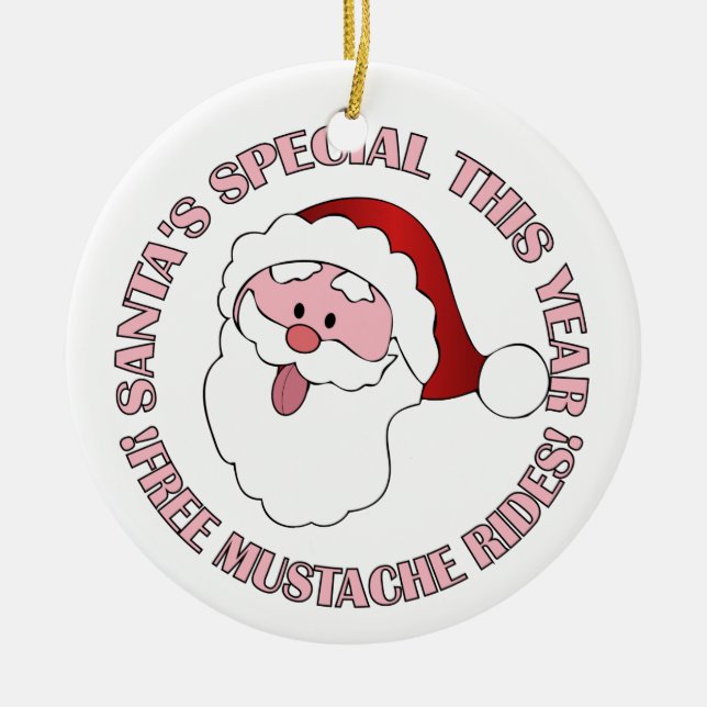 Das Ornament der Mustache Rides des Santa (Vorne)