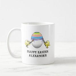 Das Osterei wird von den Hühnern bemalt Kaffeetasse