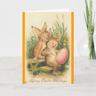 Das Ostern-Karte des Häschen-Kindes Feiertagskarte
