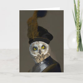 Das Owl General - Composite Malerei Dankeskarte