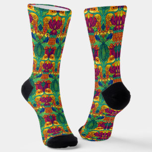Das Owl Retro Art Nouveau-Muster von Voysey Socken