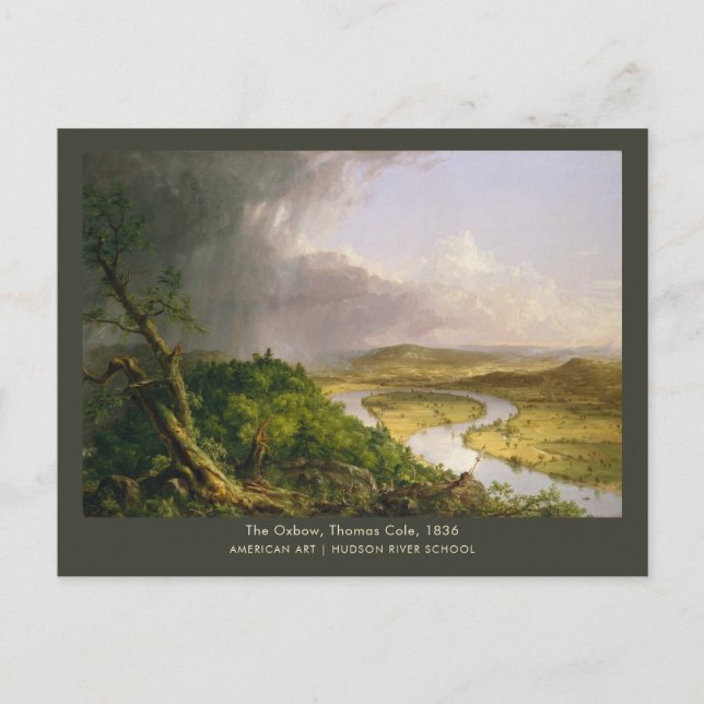 Das Oxbow Thomas Cole Sommer Landschaftsbild Postkarte (Vorderseite)