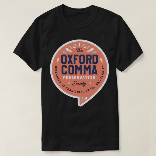 Das Oxford Comma Preservation Shirt (Design vorne)