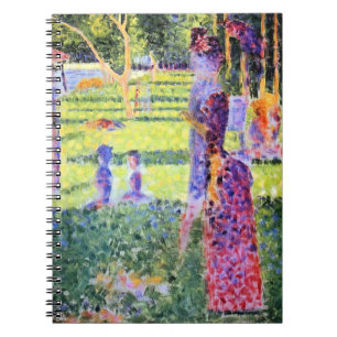 Das Paar von Georges Seurat, Vintage Pointillismus Notizblock