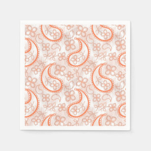 Das Paisley-Muster in den Farben monochrom beige u Serviette
