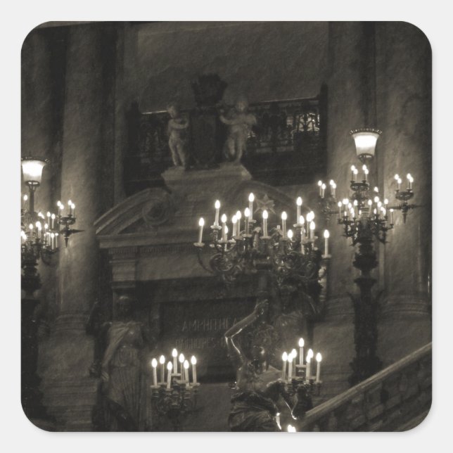 Das Palais Garnier Paris Frankreich Quadratischer Aufkleber (Vorderseite)