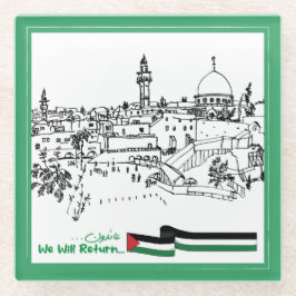 Das palästinensische Erbe und die Hoffnung: Wir we Glasuntersetzer