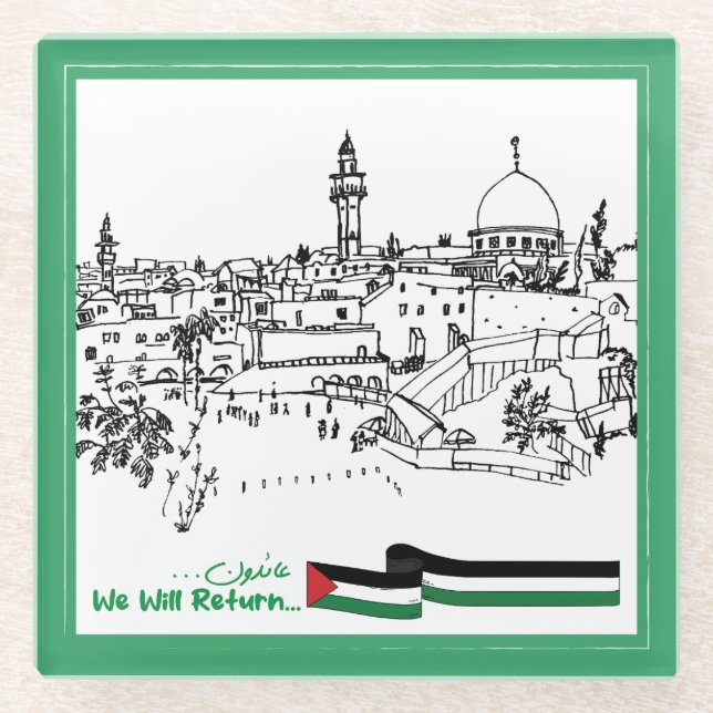 Das palästinensische Erbe und die Hoffnung: Wir we Glasuntersetzer (Vorderseite)