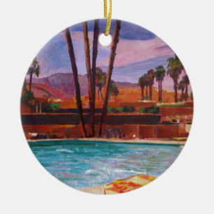 Das Palm Springs-Pool Keramikornament