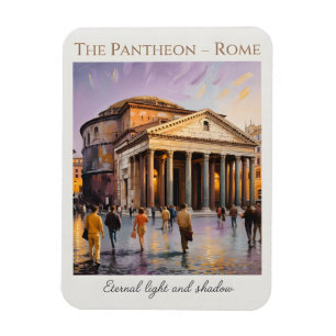 Das Pantheon Rom Italien Aquarell Vintage Reise Magnet
