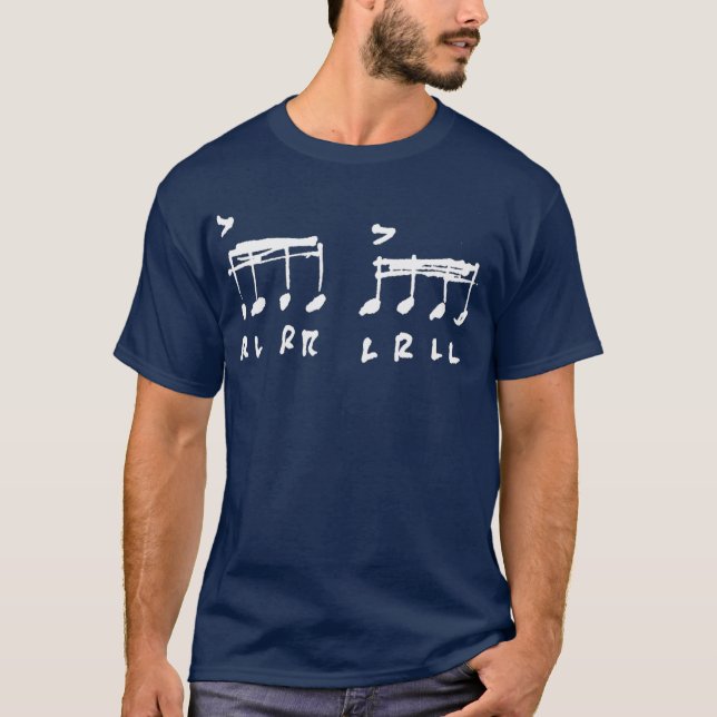 Das Paradiddle für Erfolg RLRLRLL T-Shirt (Vorderseite)