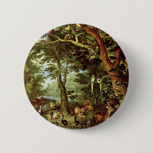 Das Paradies Von Jan Brueghel Dem Älteren (Best Qu Button