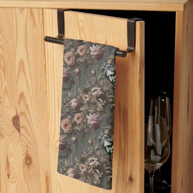 Das Paradoxon des Fahrers - Gotisch Viktorianisch Geschirrtuch (Drittel gefaltet)