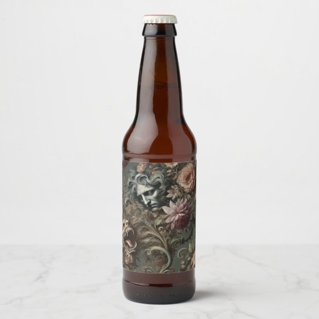 Das Paradoxon des Fahrers - Gotisches Mythisches K Bierflaschenetikett (Vorderseite)