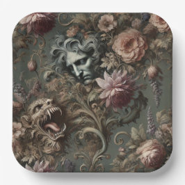 Das Paradoxon des Fahrers - Gotisches Mythisches K Pappteller