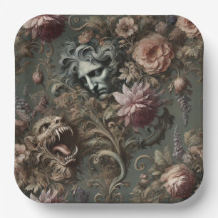 Das Paradoxon des Fahrers - Gotisches Mythisches K Pappteller