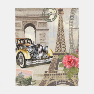 Das Pariser Vintage-Poster ist Vintag, Poster, Par Fleecedecke