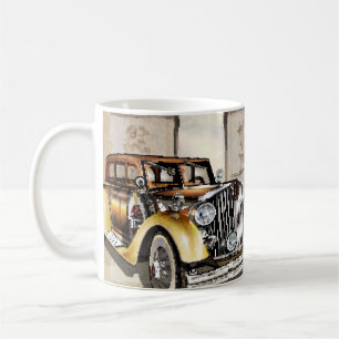 Das Pariser Vintage-Poster ist Vintag, Poster, Par Kaffeetasse