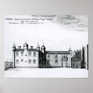 Das Parlament bringen in Edinburgh unter Poster