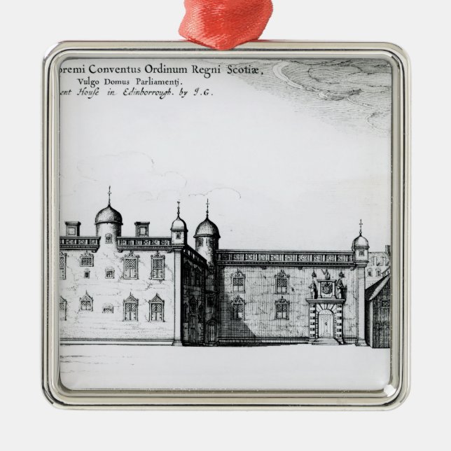 Das Parlament bringen in Edinburgh unter Silbernes Ornament (Vorne)