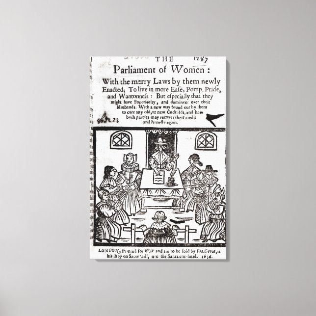 Das Parlament der Frauen, 1656 Leinwanddruck (Vorderseite)
