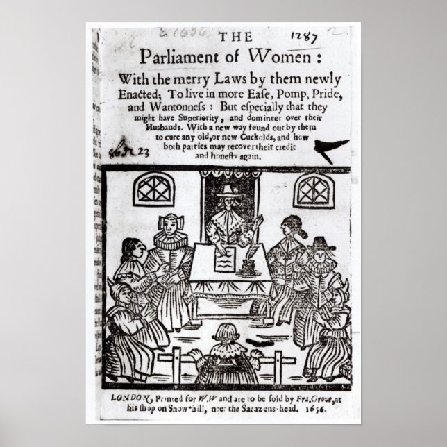 Das Parlament der Frauen, 1656 Poster (Vorne)