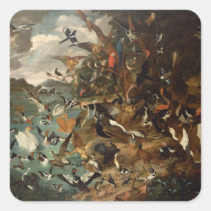 Das Parlament der Vögel Quadratischer Aufkleber