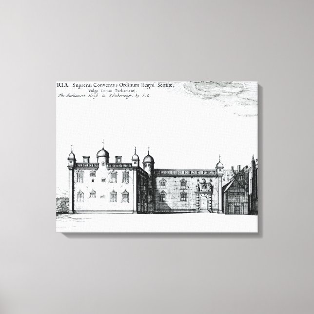 Das Parlament in Edinburgh Leinwanddruck (Vorderseite)
