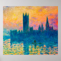 Das Parlament, Sunset (1903), Monet