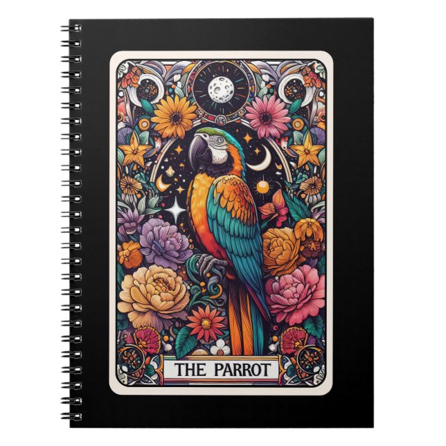 Das Parrot Spirit Tarot Card Notebook Notizblock (Vorderseite)