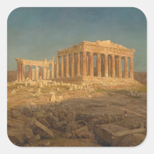 Das Parthenon Quadratischer Aufkleber