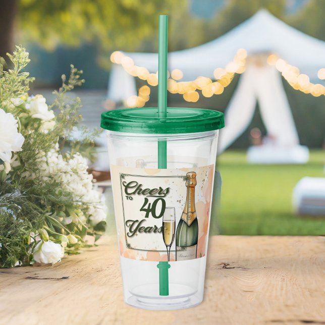 Das Party der Jahre Acryltrinkbecher (Von Creator hochgeladen)