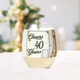 Das Party der Jahre Weinglas Ohne Stiel