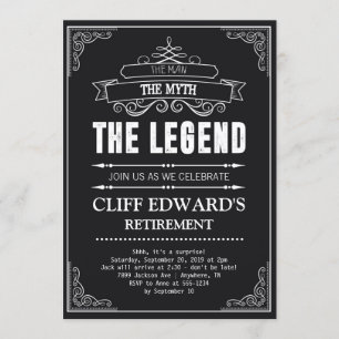 Das Party "Der Mensch der Mythos und die Legende d Einladung