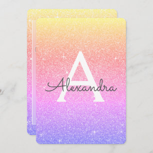 Das Party der Regenbogen Ombre Einladung