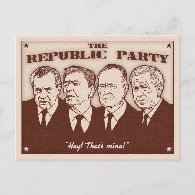 Das Party der Republik Postkarte (Vorderseite)