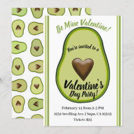 Das Party des heiligen Guacamole Herzens Avocado V Einladung