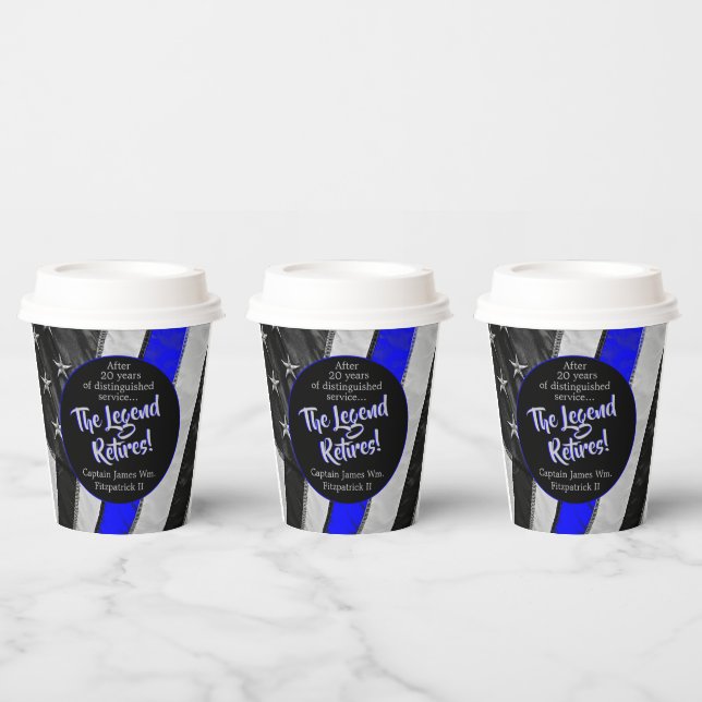 Das Party für das Polizeirezept der Legend Retires Pappbecher (Multi)