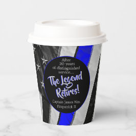 Das Party für das Polizeirezept der Legend Retires Pappbecher